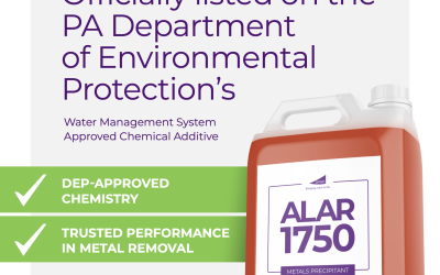 Alar 1750 Recognized by Pennsylvania DEP as Approved Chemical Additive for Water Management Systems